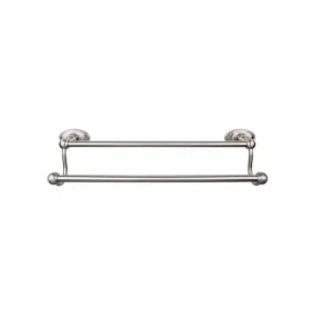 Top Knobs ED9BSNC Edwardian Bath Towel Bar 24 In. Double - Oval Backplate Brushed Satin Nickel