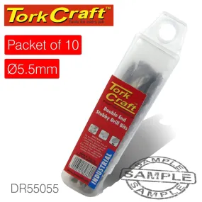 TORK CRAFT DOUBLE END STUBBY HSS 5.5MM PACKET OF 10 DR55055