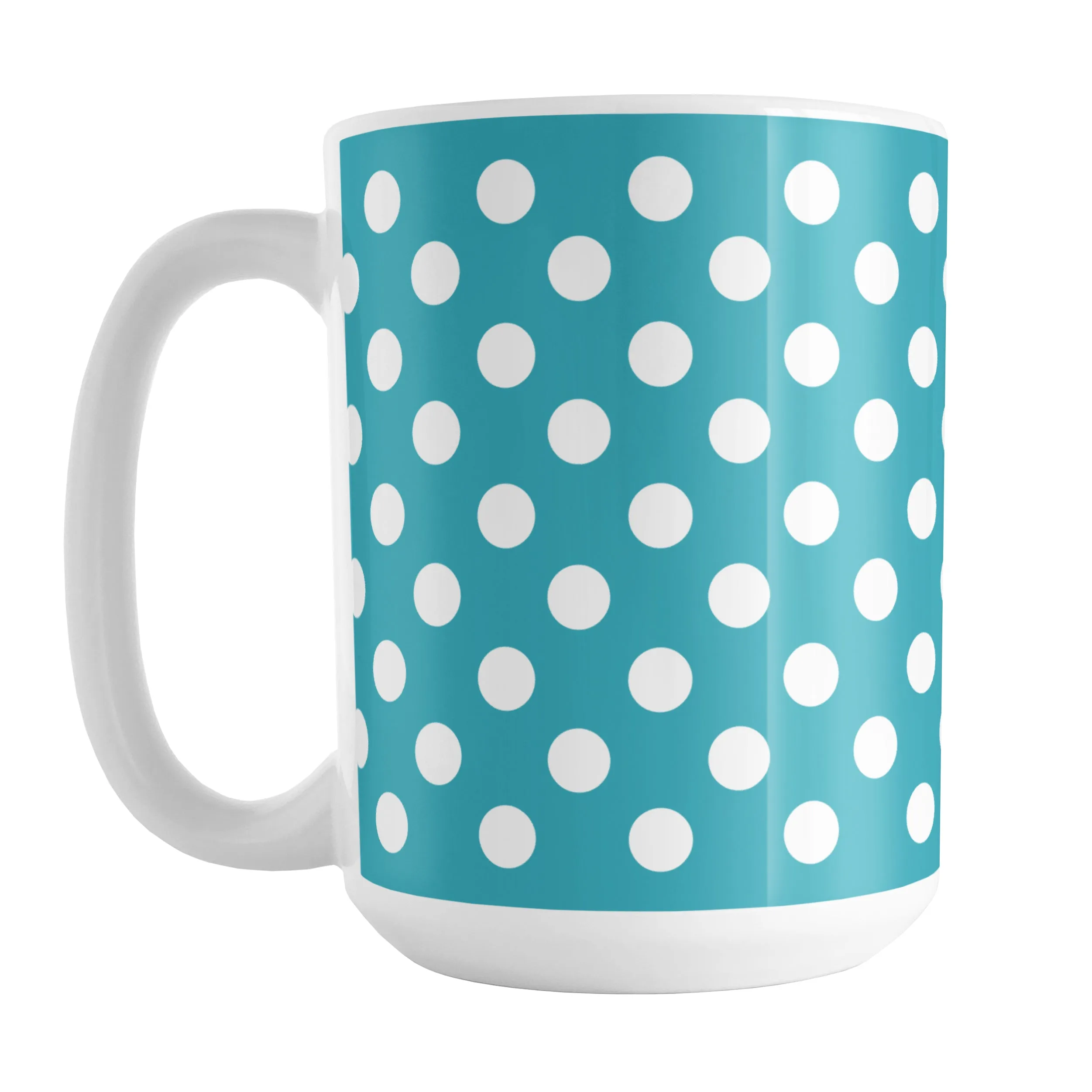 Turquoise Polka Dot Mug