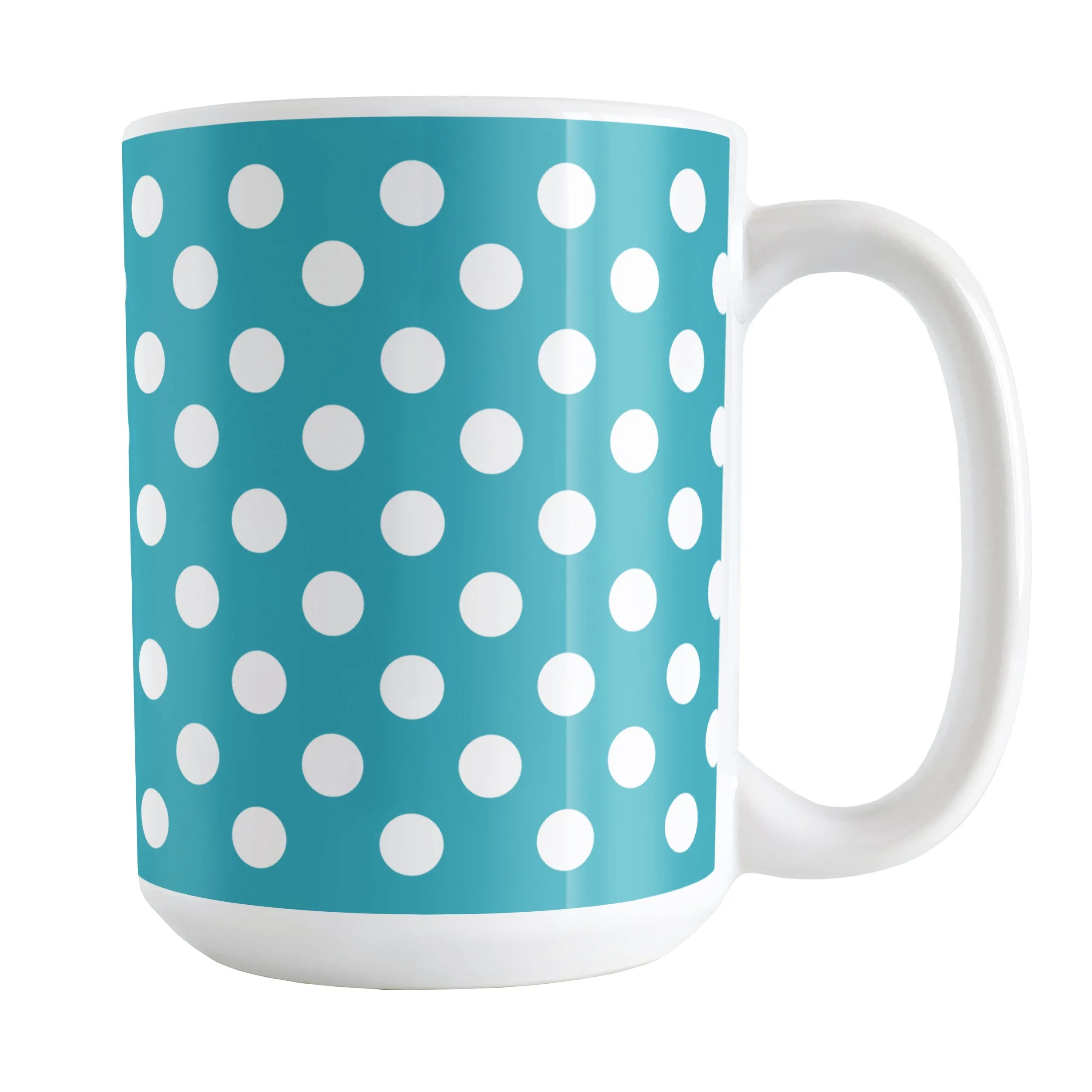 Turquoise Polka Dot Mug