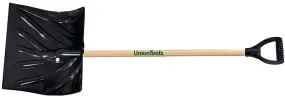 UnionTools 1627400 Snow Shovel, 18 in W Blade, 5-1/2 in L Blade, Combo Blade, Polyethylene Blade, Wood Handle :EA: QUANTITY: 1