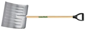 UnionTools 1640400 Snow Shovel, 18 in W Blade, 14-1/2 in L Blade, Aluminum Blade, Wood Handle, 51 in OAL :EA: QUANTITY: 1