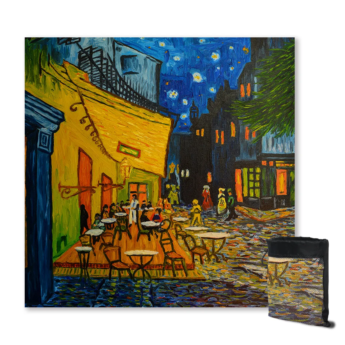 Van Gogh's Cafe Terrace at Night Sand Free Towel