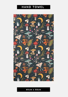 Woodland Mushroom Print Hand Towel